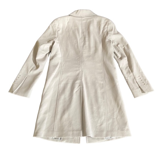 Canadian made grey blazer/ jacket with lining and faux leather details 4 - Picture 4 of 15